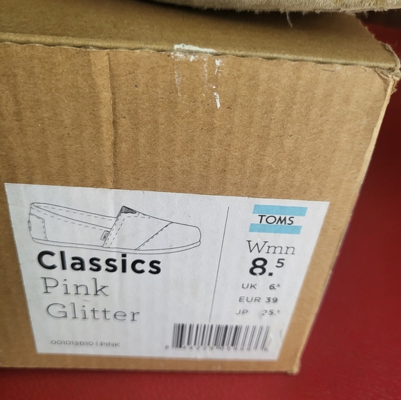 Toms Classic pink glitter sz 8.5 - Picture 5 of 6